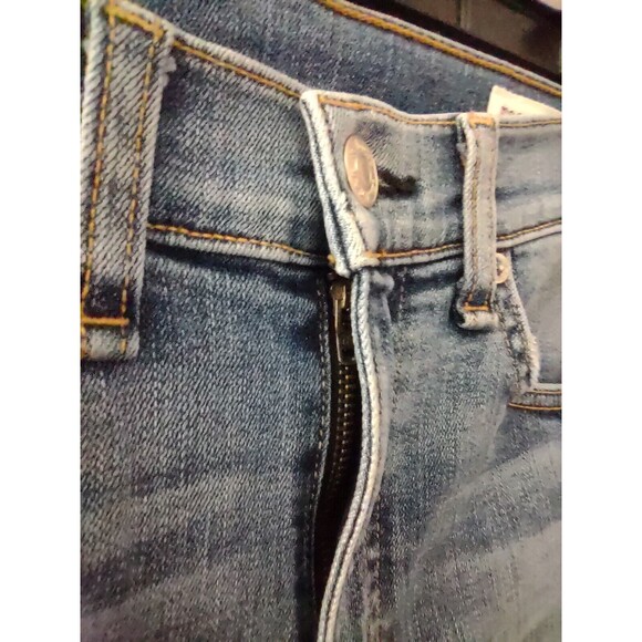 Rag & Bone Womens Size 27 High Rise Ankle Skinny Jeans Levee Blue Frayed Ankle - Picture 3 of 14